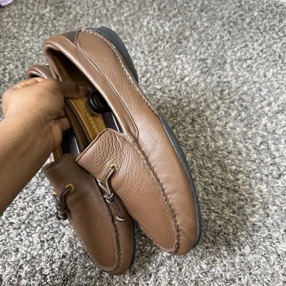Sperry Top-Sider Men 11.5 M Brown Leather Gold Cup Driving Comfort Loafers Shoe